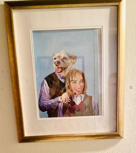 Customer photo review of 'Step Doggo & Human' Personalized Poster