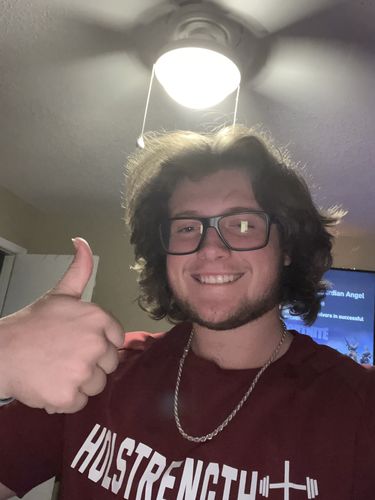 Customer photo review of HolStrength Performance Tee - Maroon