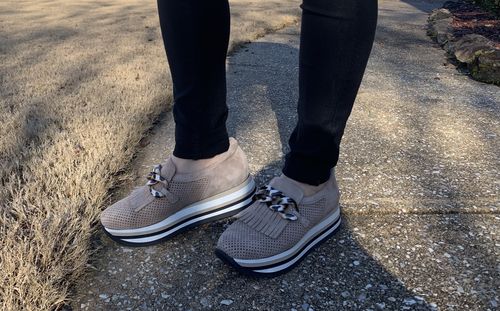 Customer photo review of Softwaves CADIE Sahara Slip-on Platform Sneaker
