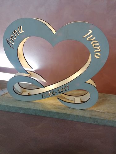 Customer photo review of Lampada Led Personalizzata Amore Infinito