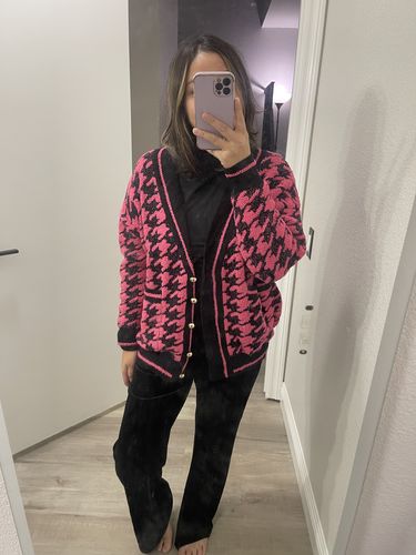 Customer photo review of Contrast Trim Cardigan