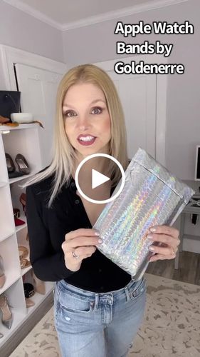Customer video review of Metallic Snakeskin Printed Band for the Apple Watch