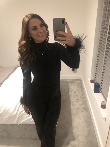 Customer photo review of Long Sleeve High Neck 'Helena' Bodysuit With Zip Back