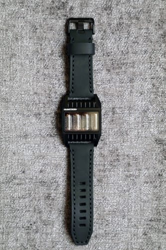 Customer photo review of Nixie Tube Watch 'Futuristic Numitron'