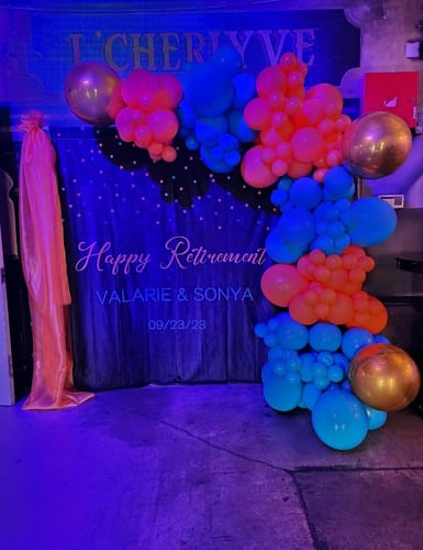 Customer photo review of Custom Fabric Backdrop for Birthday&Baby Shower&Wedding& Any Event Decorations