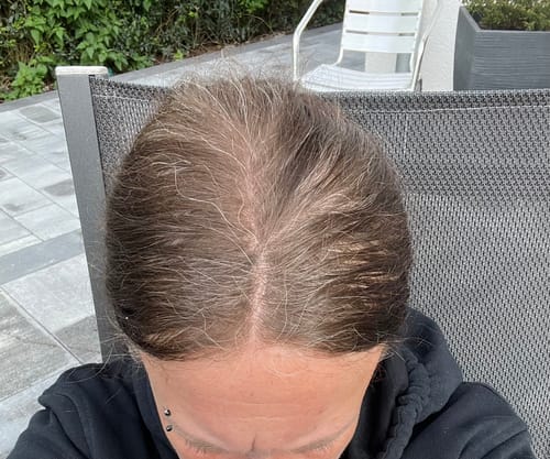 Customer photo review of Profi-Pflanzenhaarfarbe "warmes Kastanien braun - warm chestnut brown" 90g Nachfüllpack