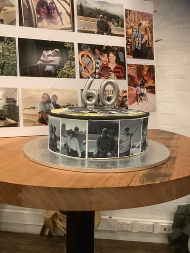 Customer photo review of Photo Collage - Custom Edible Icing Image