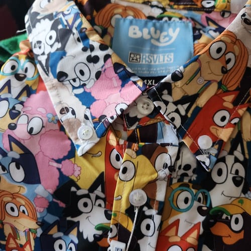 Customer photo review of Bluey "Primary Pals" – KUNUFLEX Short Sleeve Shirt