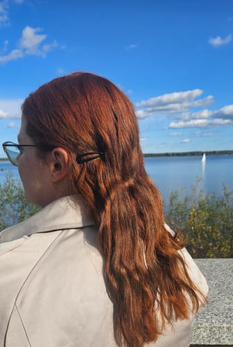 Customer photo review of Profi-Pflanzenhaarfarbe SET "warmes rotes Henna pur - warm pure henna red"