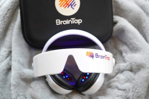Customer photo review of Braintap Headset - Light & Sound Therapy