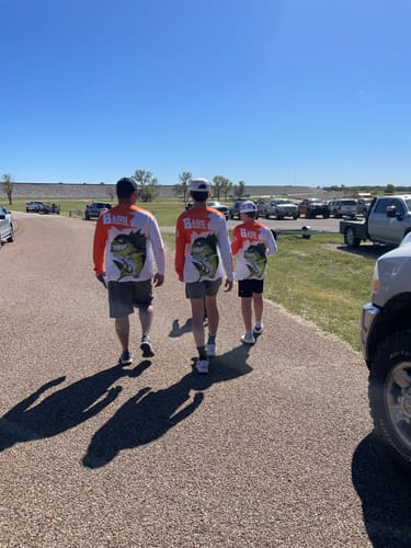 Customer photo review of Maxcorners Angry Largemouth Bass Fishing Customize Name 3D Shirts