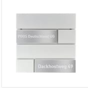 Customer photo review of AlbersDesign Briefkasten B4 weiß (RAL9003) personalisiert mit Edelstahl-Schildern