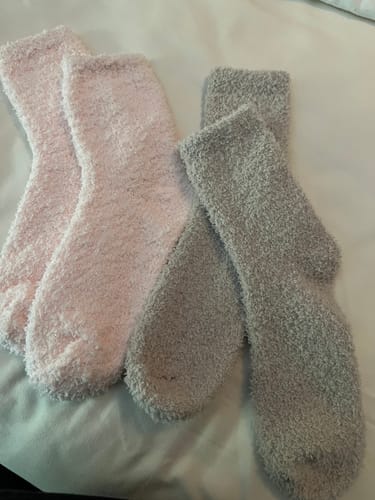 Customer photo review of Cuddle Cloud Socks