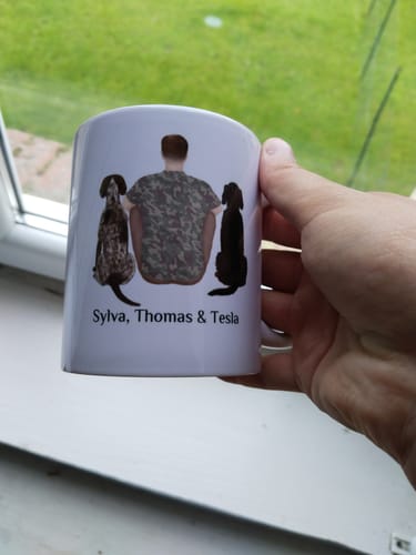 Customer photo review of Mug Personnalisé - Homme et Chien