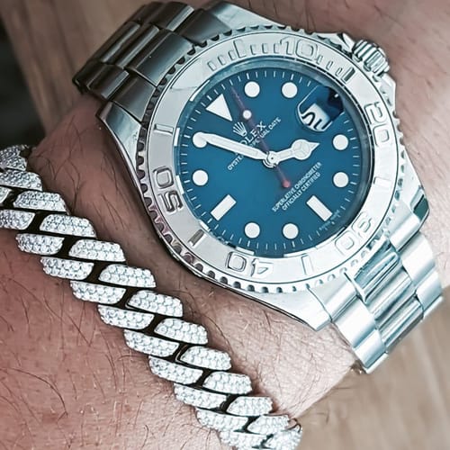 Customer photo review of Cuban Hip Hop Moissanite Bracelet for Men