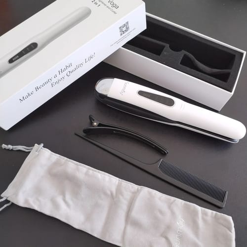 Customer photo review of SUNMAY Voga 2 in 1 Cordless Hair Straightener and Curler for Travelling