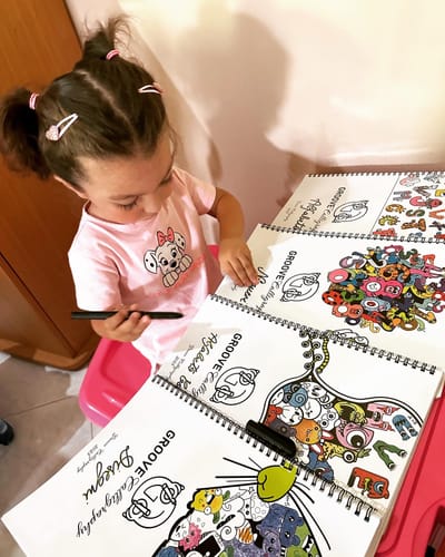 Customer photo review of 1 x Groove Calligraphy ™ - Manuali di calligrafia riutilizzabili con scanalature (Italiano)
