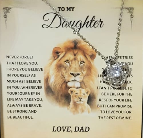 Customer photo review of Daughter Gift- Believe In Yourself- From Dad