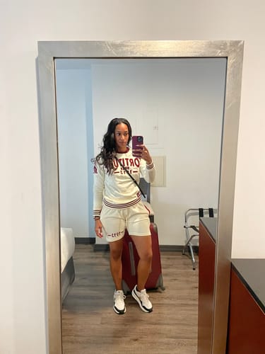 Customer photo review of Delta Sigma Theta Fortitude Chenille Sweatshirt/Short Set