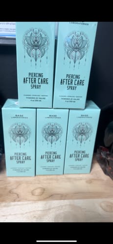 Customer photo review of Professional Tattoo and Piercing Aftercare Spray Bundle - 20 Bottles