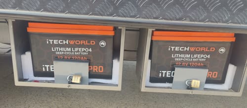 Customer photo review of iTECH120X PRO (New 2025 Model) LiFePO4 120Ah Lithium Deep Cycle Battery with Bluetooth
