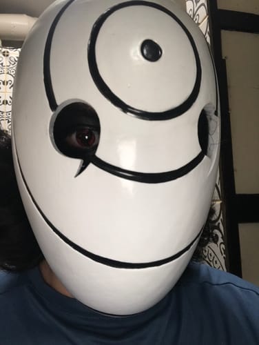 Customer photo review of Kakashi Mangekyou Sharingan Contacts (Prescription)