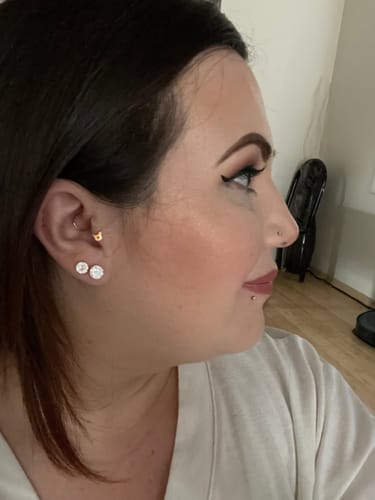 Customer photo review of Zodiac Sign Lip Ring