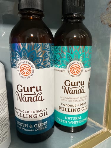 Customer photo review of Advanced Formula Pulling Oil for Teeth & Gums (3-Pack)