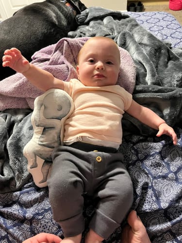 Customer photo review of Birth Pillow Watercolor One