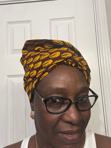 Customer photo review of Satin Lined Bonnetwrap