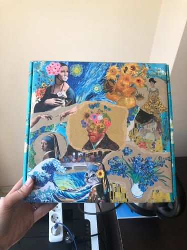 Customer photo review of The Starry Night Yıldızlı Gece Omuz Çantası