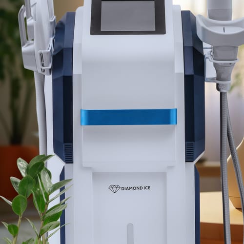 Customer photo review of Diamond Ice Cryo + EMShape® Body Sculpting Machine