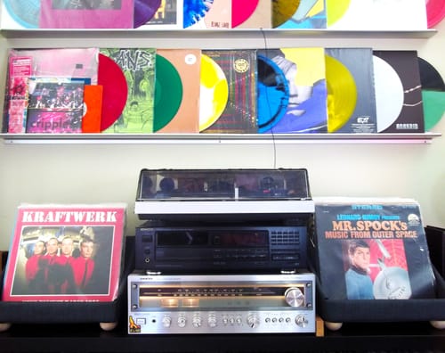 Customer photo review of Record Roots Tabletop Storage System