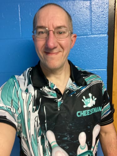 Customer photo review of Maxcorners Breath Of Water Bowling And Pins Multicolor Option Customized Name 3D Shirt