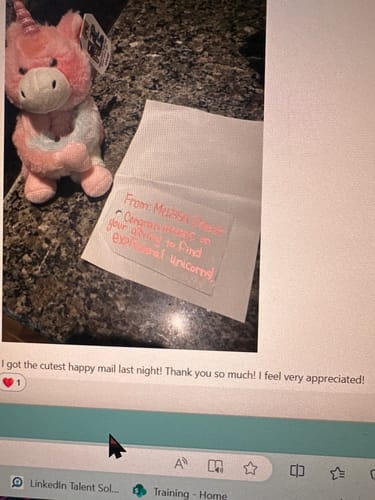 Customer photo review of Slap Pals Unicorn