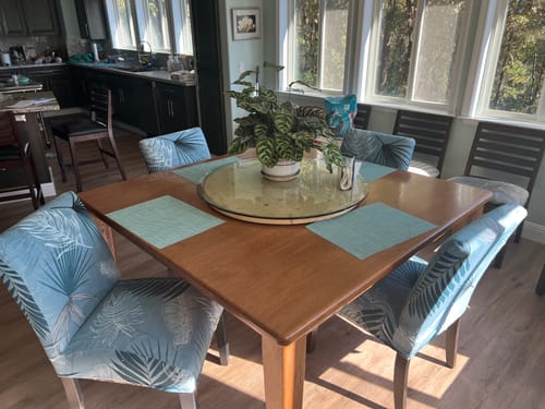 Customer photo review of Dining Chair Covers