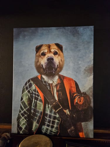 Customer photo review of Scottish Gent – Custom Vintage Pet Canvas