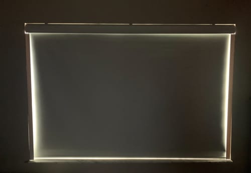 Customer photo review of SmartWings Motorized Roller Shades 100% Blackout Vigor