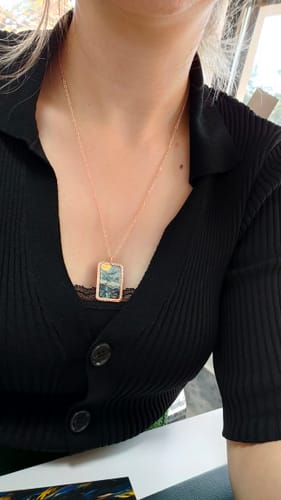 Customer photo review of Vincent Van Gogh Yıldızlı Geceler Starry Night Tablo Rectangle Tasarım Kolye
