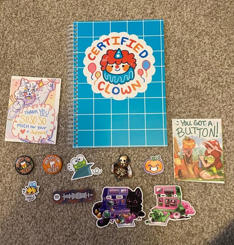 Customer photo review of Certified Clown Large Reusable Sticker Book