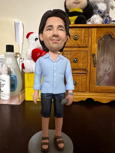 Customer photo review of Fully Customizable 1 person Custom Bobblehead