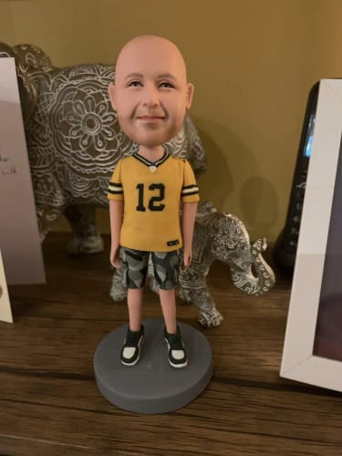 Customer photo review of Fully Customizable 1 person Custom Bobblehead