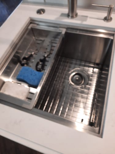 Customer photo review of 9" Black Cutting Board - Workstation Sink Accessory (LCB9-BL)