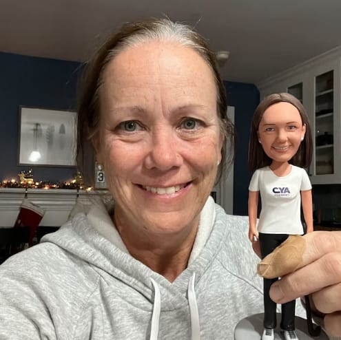Customer photo review of Fully Customizable 1 person Custom Bobblehead