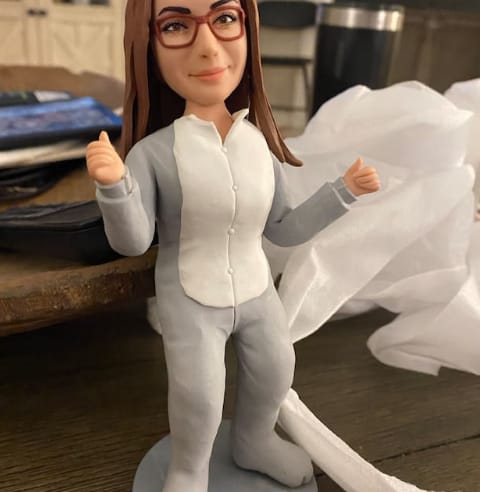 Customer photo review of Fully Customizable 1 Kid Custom Bobblehead