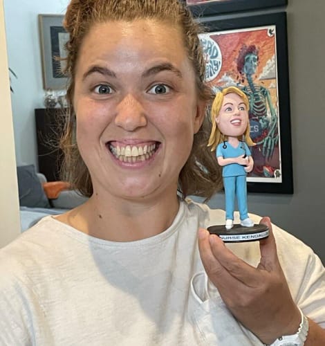 Customer photo review of Female Doctor Custom Bobblehead