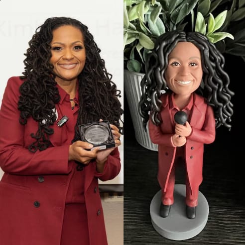 Customer photo review of Fully Customizable 1 Kid Custom Bobblehead