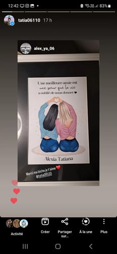 Customer photo review of Affiche Personnalisée - Meilleures Amies