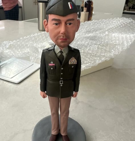 Customer photo review of Fully Customizable 1 person Custom Bobblehead