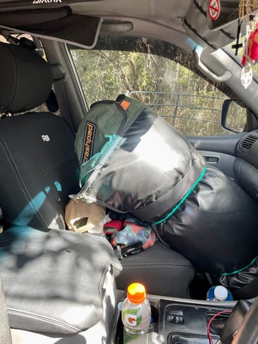 Customer photo review of Toyota Landcruiser 100/105 Series GXL Neoprene 2x Front Seat Covers (Available)